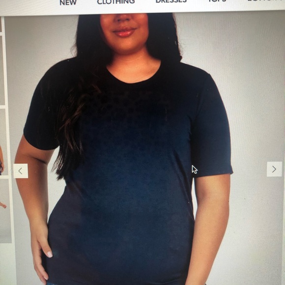 Maternity 1X Navy Blue Short Sleeve Tee. - Picture 1 of 2